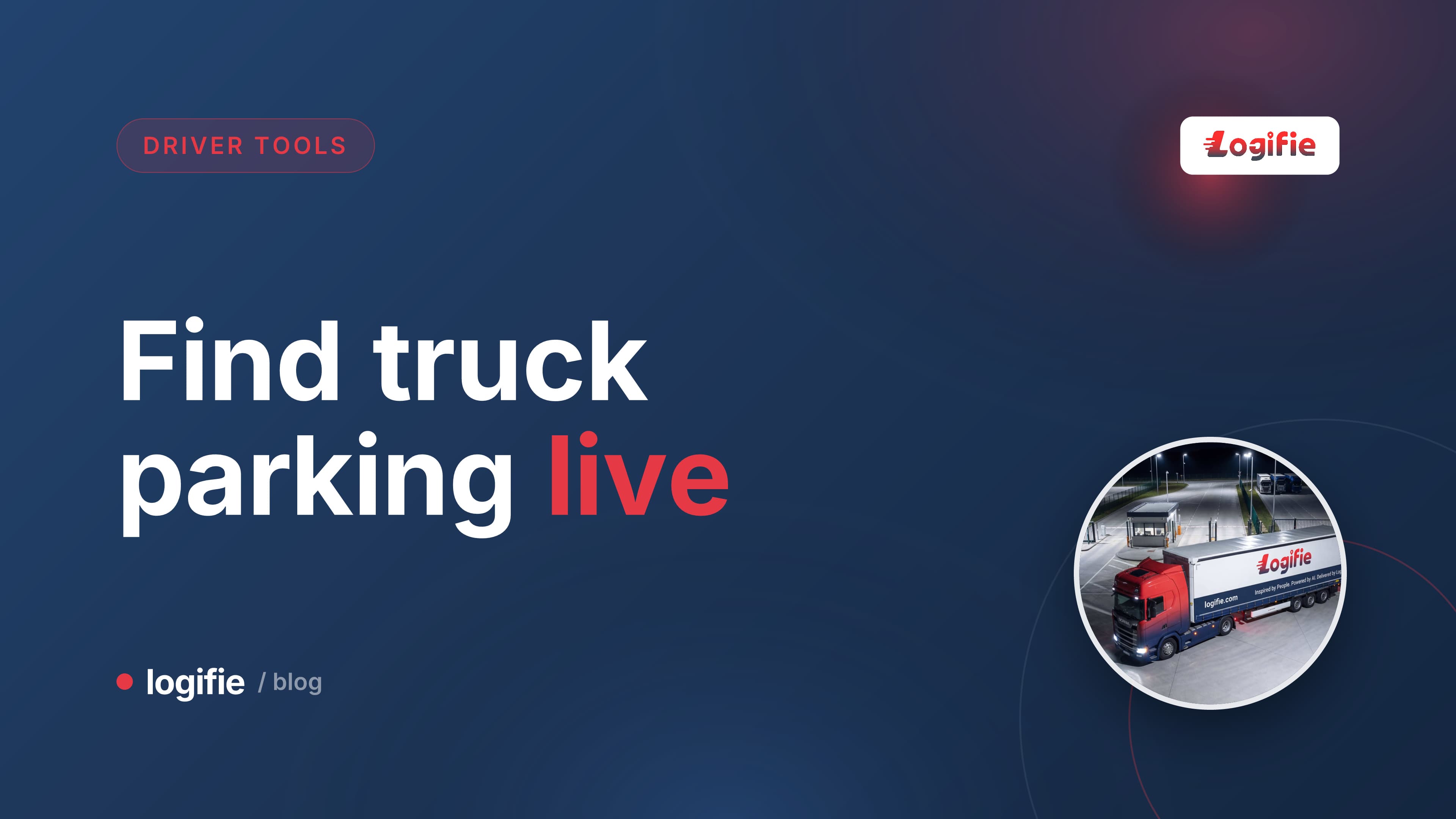 HGV-lastbilshauffør ved hytten på en parkeret lastbil, der gennemgår et live parkeringskort på en tablet, tysk motorvejsrasteplads i skumringen, dokumentarisk fotostil, ingen tekstoverlejringer